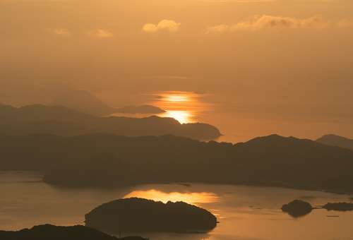 周防大島の夕景